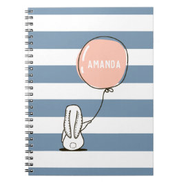 Cuaderno Conejo lindo. Animal divertido de conejito rosa y 