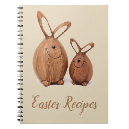 Cuaderno Conejo lindo de Pascua de madera