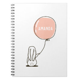 Cuaderno Conejo lindo. Niños divertido conejo animal y glob