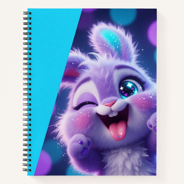 Cuaderno Conejo Morado Guiñando (Anverso)