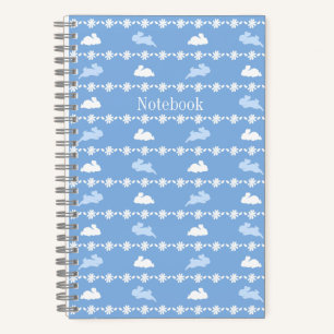 Cuaderno Conejo personalizado de primavera Margaritas Blanc