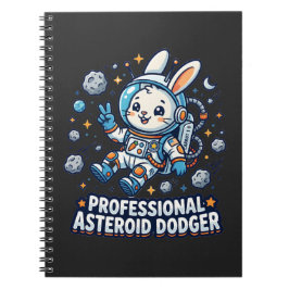 Cuaderno Conejo Profesional que Esquiva Asteroides