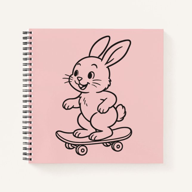 Cuaderno Conejo Skateboarding (Anverso)