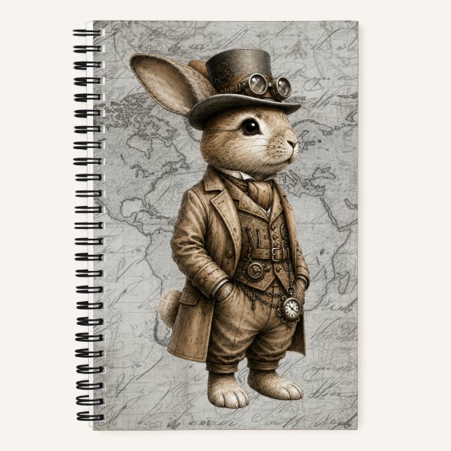Cuaderno Conejo Steampunk (Anverso)