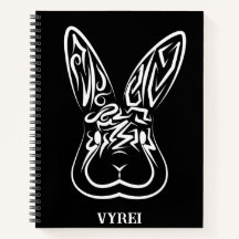 Conejo tribal blanco y negro