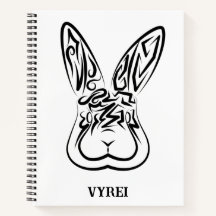 Conejo tribal blanco y negro