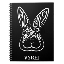 Cuaderno Conejo tribal blanco y negro