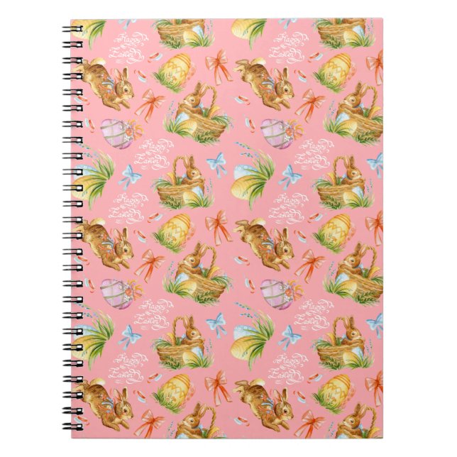Cuaderno Conejos cutáneos y elementos de Semana Santa (Frente)