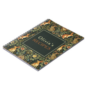Cuaderno Conejos del bosque de William Morris cocinando rec