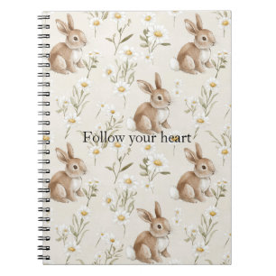 Cuaderno Conejos Margaritas Flores