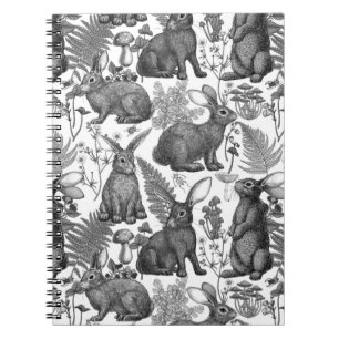 Cuaderno Conejos y flora de bosques 2 Bloc de notas