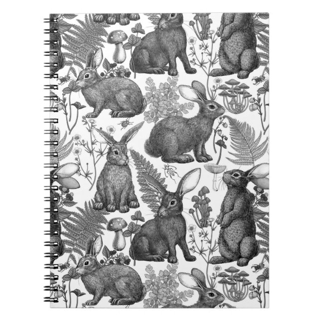 Cuaderno Conejos y flora de bosques 2 Bloc de notas (Frente)