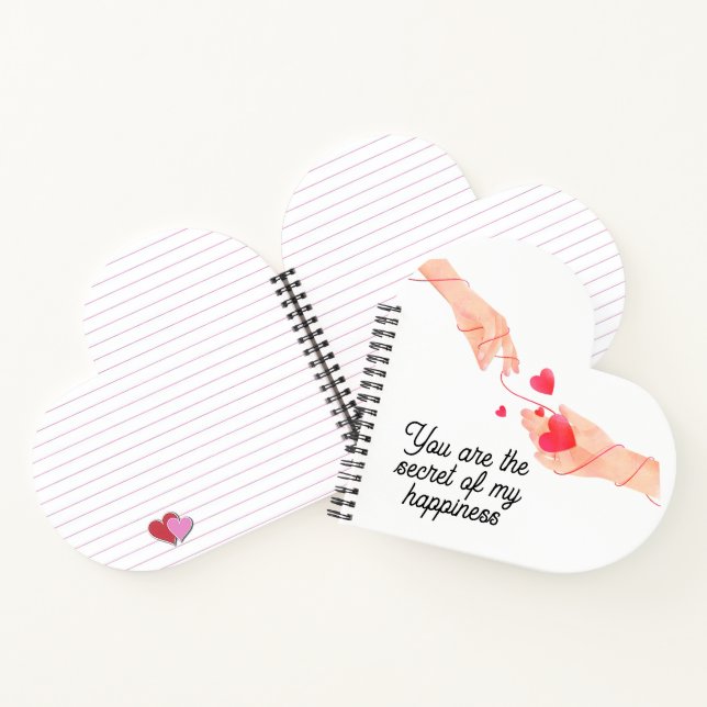 Cuaderno Conexión de amor eterno - Cadena roja romántica de (Interior)