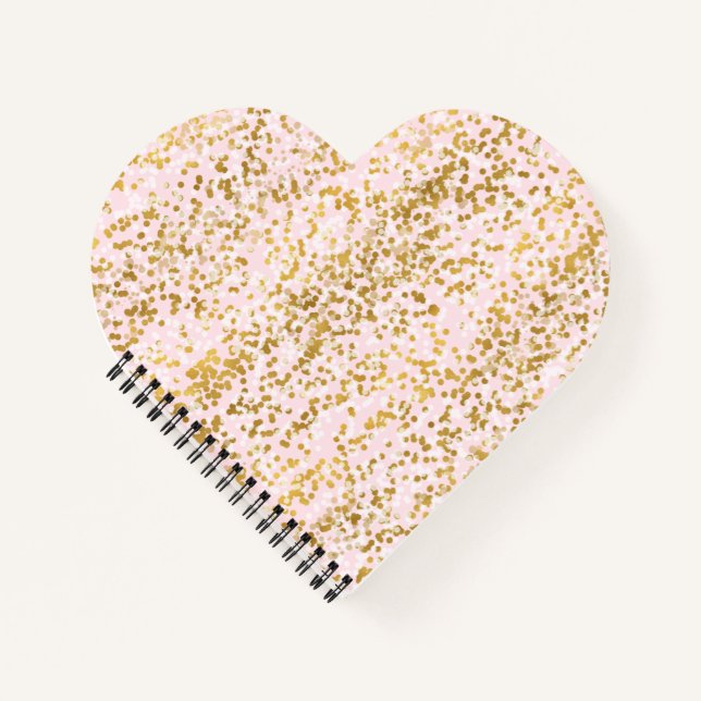 Cuaderno Confetán blanco de oro rosado (Anverso)