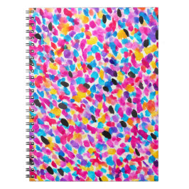 Cuaderno Confeti abstracto de acuarela colorido
