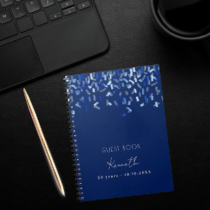 Cuaderno Confeti azul de la fiesta de cumpleaños del libro 