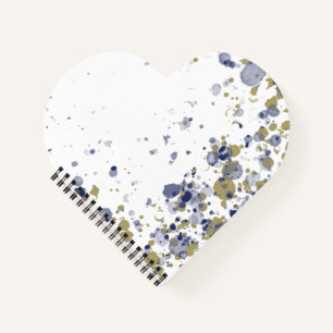 Cuaderno Confeti Azul Dorado