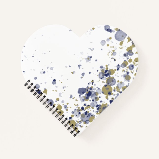 Cuaderno Confeti Azul Dorado (Anverso)