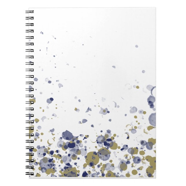 Cuaderno Confeti Azul Dorado (Frente)