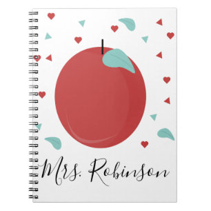 Cuaderno Confeti de Manzana Bonito Nombre de Maestros