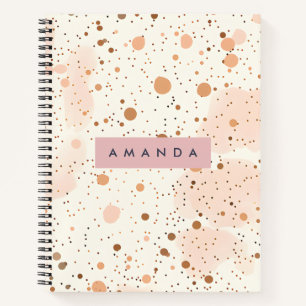Cuaderno Confeti Personalizado de Pastel Estilo de Puntos