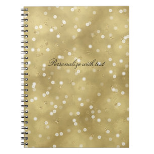 Cuaderno Confeti soñador de Bokeh del oro