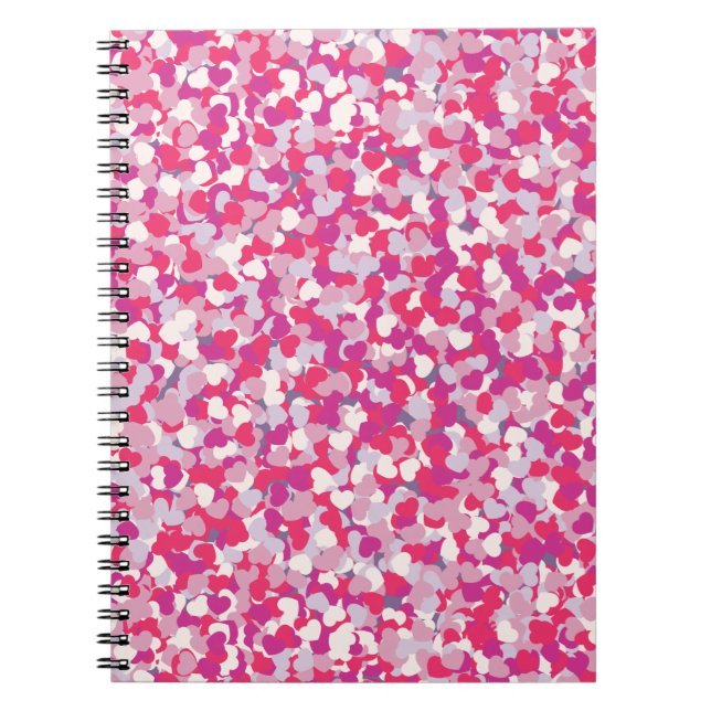 Cuaderno Confetti de corazón multicolor2 (Frente)