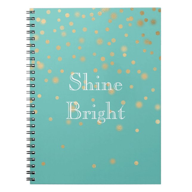 Cuaderno Confetti de oro de menta (Frente)