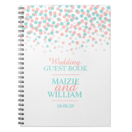 Cuaderno Confetti puntos naranja libro de invitados boda ve