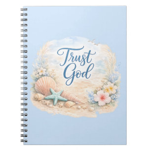 Cuaderno "Confía en Dios" Acuarela Cristiana de Costa de Pl