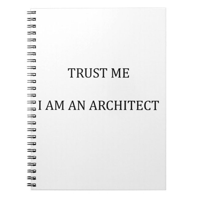 Cuaderno Confía en mí que soy arquitecto (Frente)