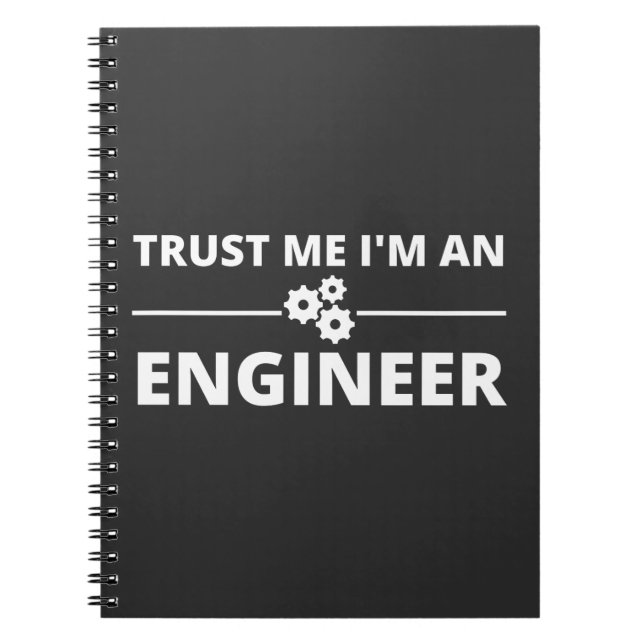 Cuaderno Confía en mí, soy ingeniero (Frente)