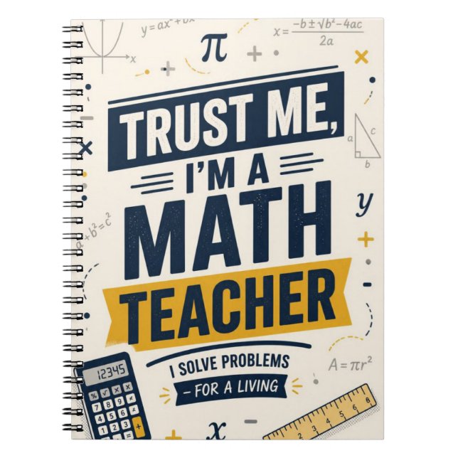 Cuaderno Confía en mí, soy un profesor de matemáticas. Prof (Frente)