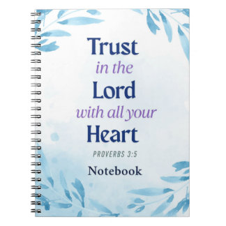 Cuaderno Confianza Inspiradora en el Señor Religioso Azul