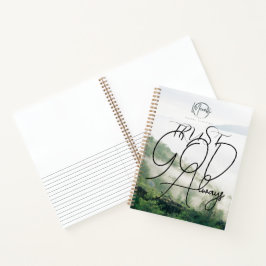 Cuaderno Confiar en Dios siempre en el bloc de notas