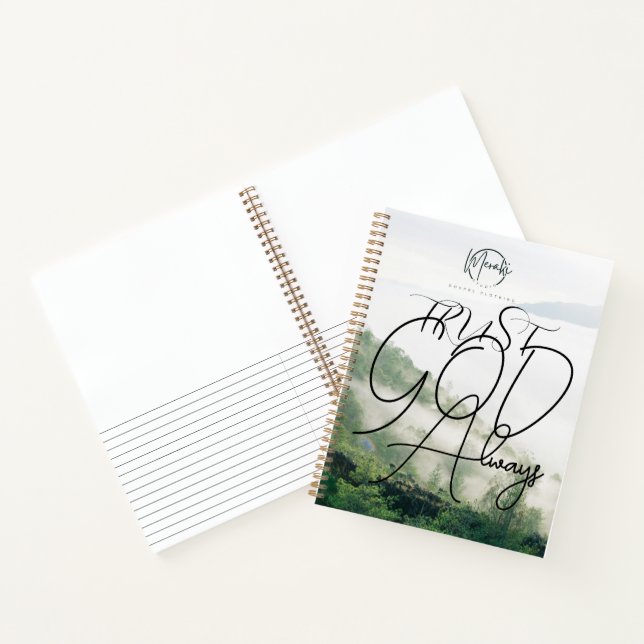 Cuaderno Confiar en Dios siempre en el bloc de notas (Interior)