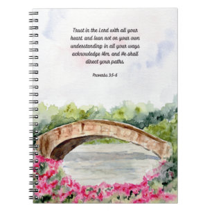 Cuaderno Confiar en el portátil Lord Proverbs Bible Verse