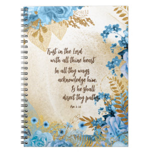 Cuaderno Confiar en el verso de la Biblia Lord KJV