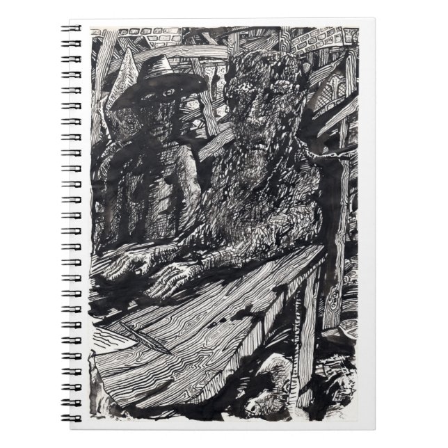 Cuaderno "¡Confiesa!", dibujo de tinta india (Frente)