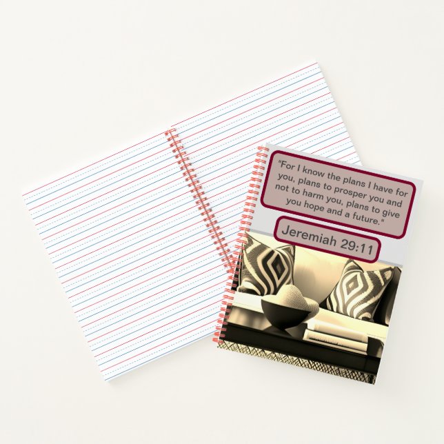 Cuaderno Confort en sus planes: Jeremiah 29:11 Homey Vibes (Interior)
