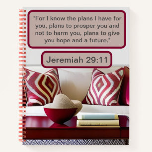 Cuaderno Confort en sus planes: Jeremiah 29:11 Homey Vibes
