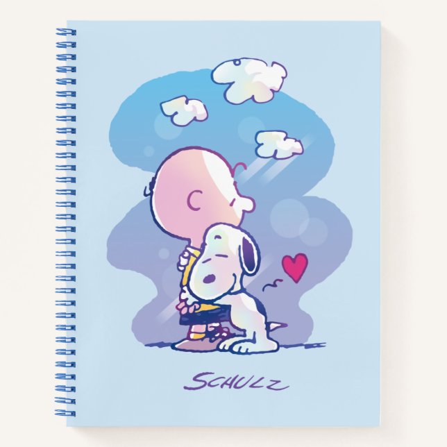 Cuaderno Confort y seguridad | Charlie y Snoopy Hug (Anverso)