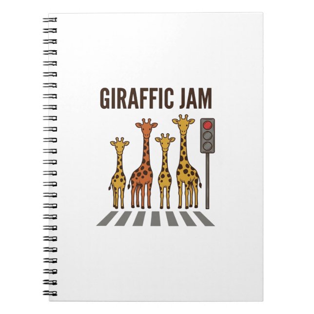 Cuaderno Congestión Giraffic Paso de Jirafa Divertido Vecto (Frente)