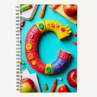 Cuaderno 🎒 Conjunto de alfabeto escolar de letra de monogr