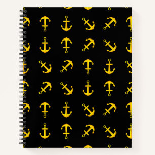 Cuaderno Conjunto de anclaje de barco de oro del personaliz