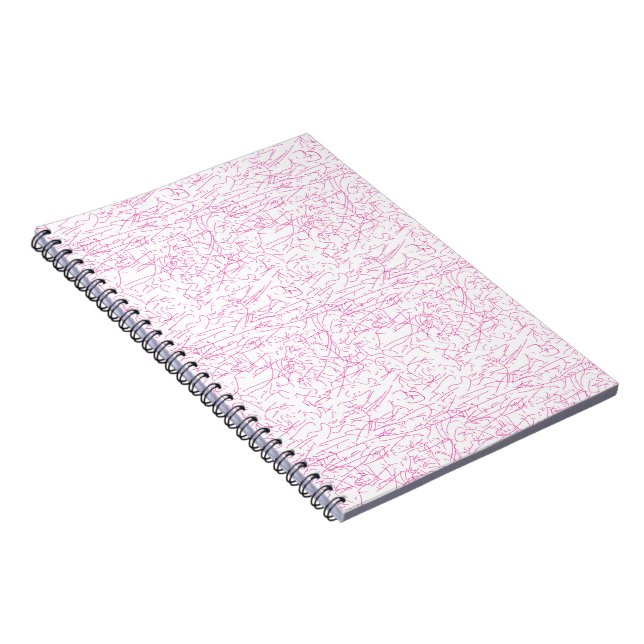 Cuaderno Conjunto de carpetas abstractas rosadas para ofici (Lado Derecho)