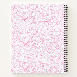 Cuaderno Conjunto de carpetas abstractas rosadas para ofici