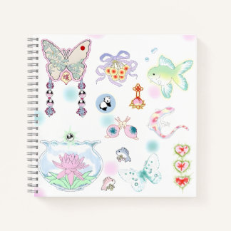 Cuaderno Conjunto de Ilustraciones Pastel