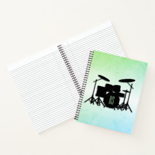Cuaderno Conjunto de tambores Monogram verde