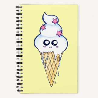 Cuaderno Cono de crema de hielo de fusión suave, Personaliz